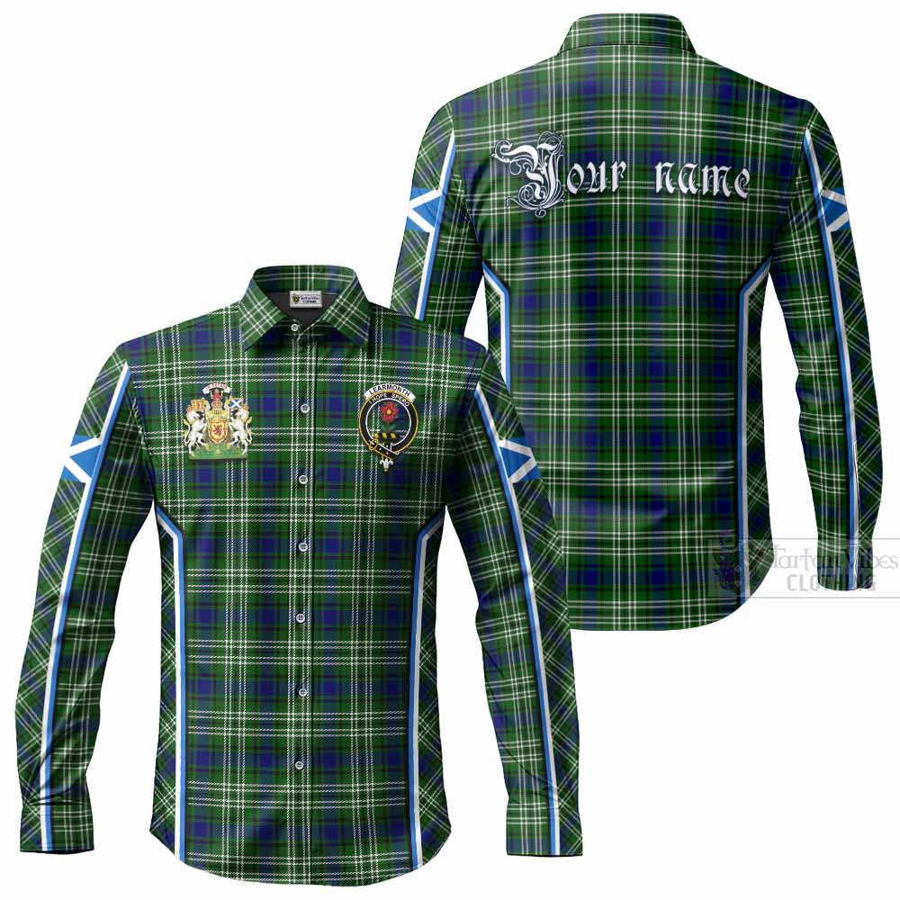 Learmonth Tartan Crest Long Sleeve Button Shirts Scotland Coat of Arm Flag Style - Tartan Vibes Clothing