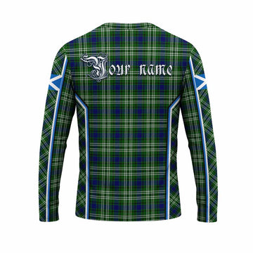 Learmonth Tartan Crest Long Sleeve T-Shirt Scotland Coat of Arm Flag Style - Tartan Vibes Clothing