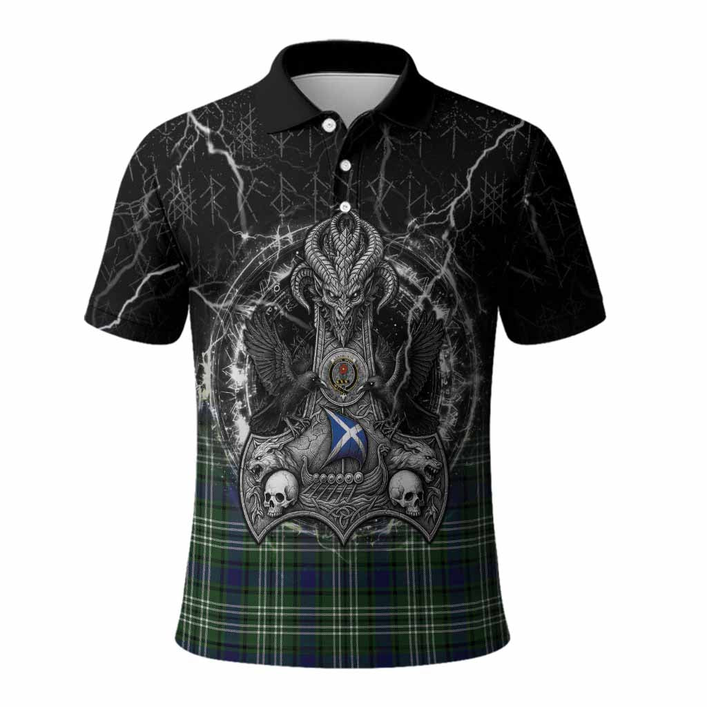 Learmonth Tartan Crest Polo Shirt Celtic Odin's Raven Legacy