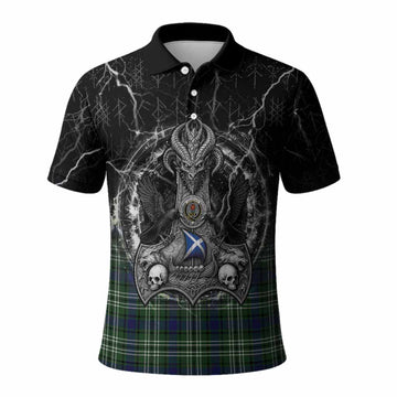 Learmonth Tartan Crest Polo Shirt Celtic Odin's Raven Legacy