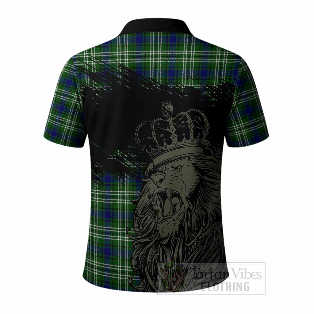 Learmonth Tartan Crest Polo Shirt Crowned Lion Heritage Style