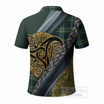 Learmonth Tartan Crest Polo Shirt Scottish Triskele Celtic