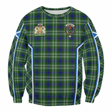 Learmonth Tartan Crest Sweatshirt Scotland Coat of Arm Flag Style