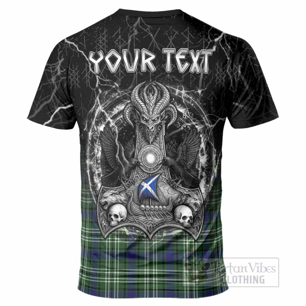 Learmonth Tartan Crest T-Shirt Celtic Odin's Raven Legacy