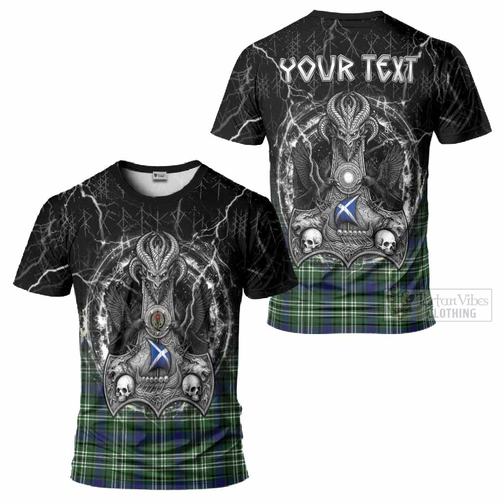Learmonth Tartan Crest T-Shirt Celtic Odin's Raven Legacy