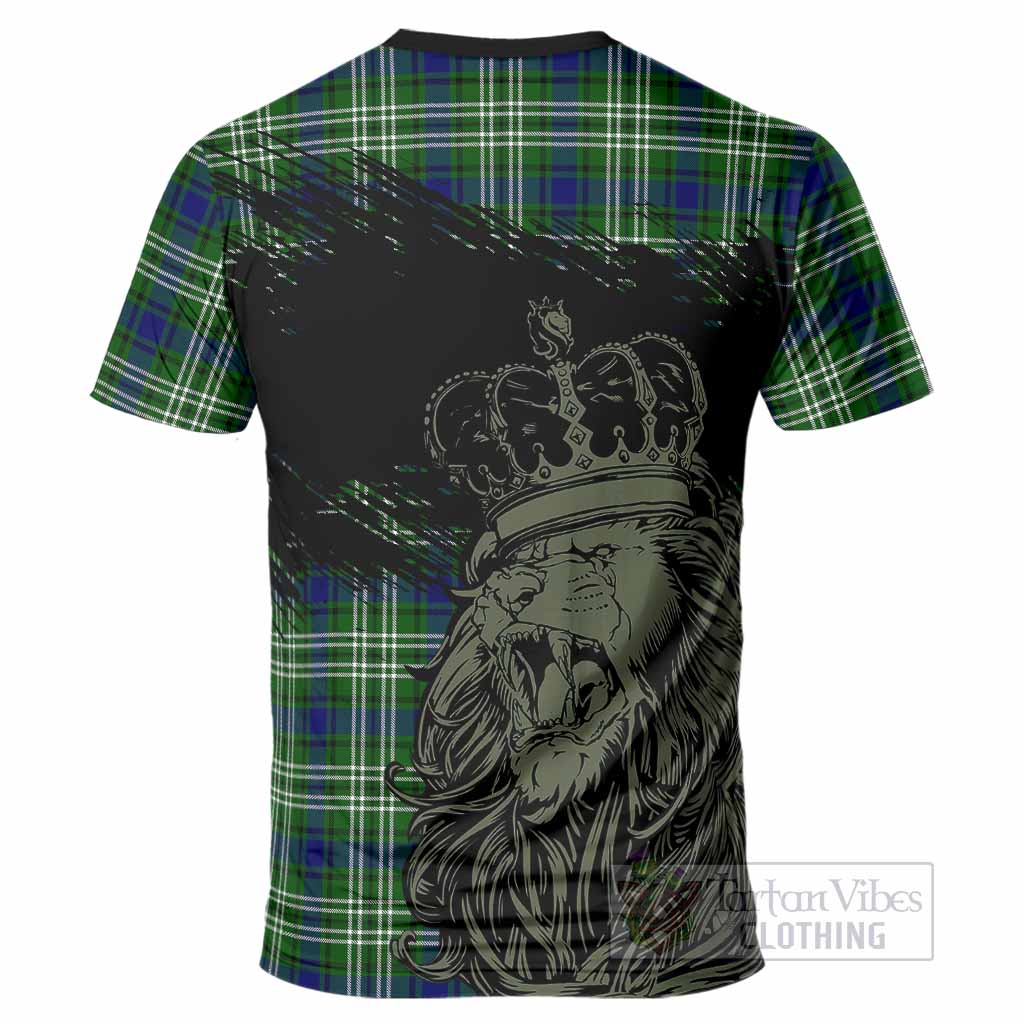 Learmonth Tartan Crest T-Shirt Crowned Lion Heritage Style