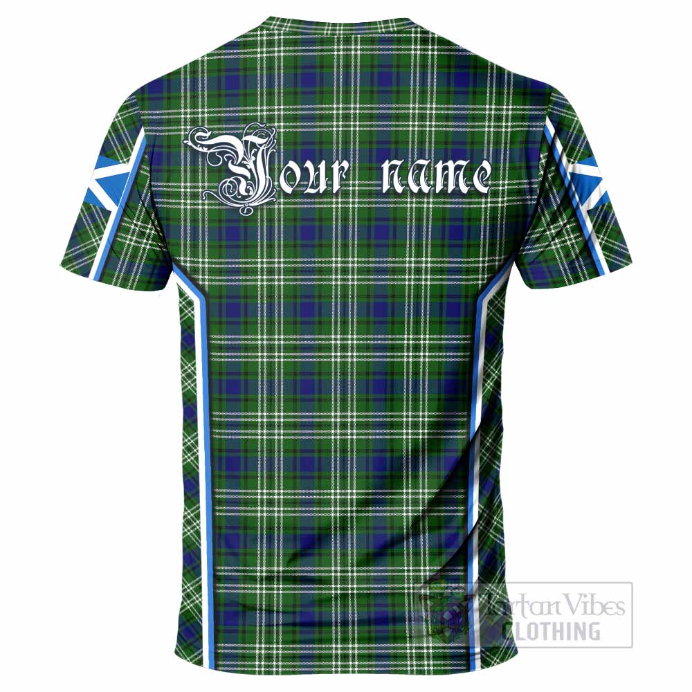 Learmonth Tartan Crest T-shirt Scotland Coat of Arm Flag Style - Tartan Vibes Clothing
