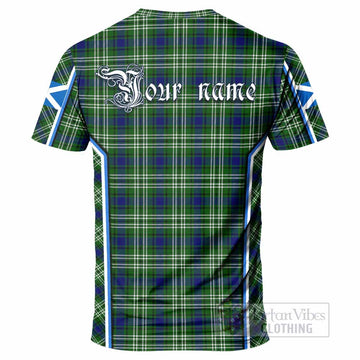 Learmonth Tartan Crest T-shirt Scotland Coat of Arm Flag Style