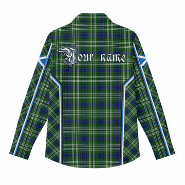 Learmonth Tartan Crest Women Casual Shirt Scotland Coat of Arm Flag Style - Tartan Vibes Clothing