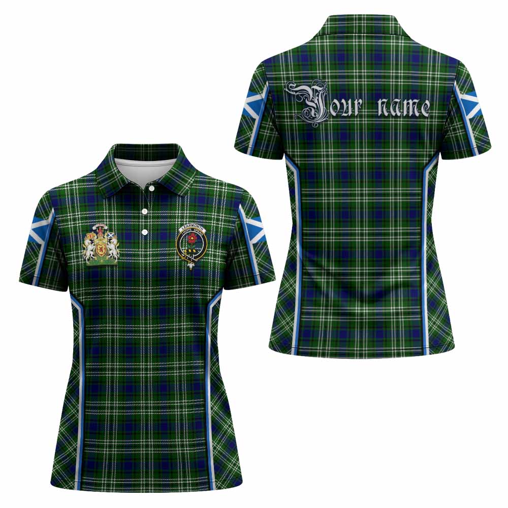 Learmonth Tartan Crest Women's Polo Shirt Scotland Coat of Arm Flag Style - Tartan Vibes Clothing