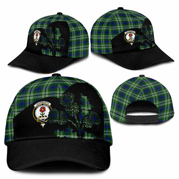 Learmonth Tartan Family Crest Classic Cap Scotland Thistle Floral Flag Style