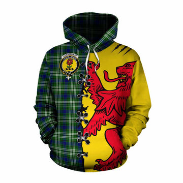 Learmonth Tartan Family Crest Cotton Hoodie Lion Rampant Honor