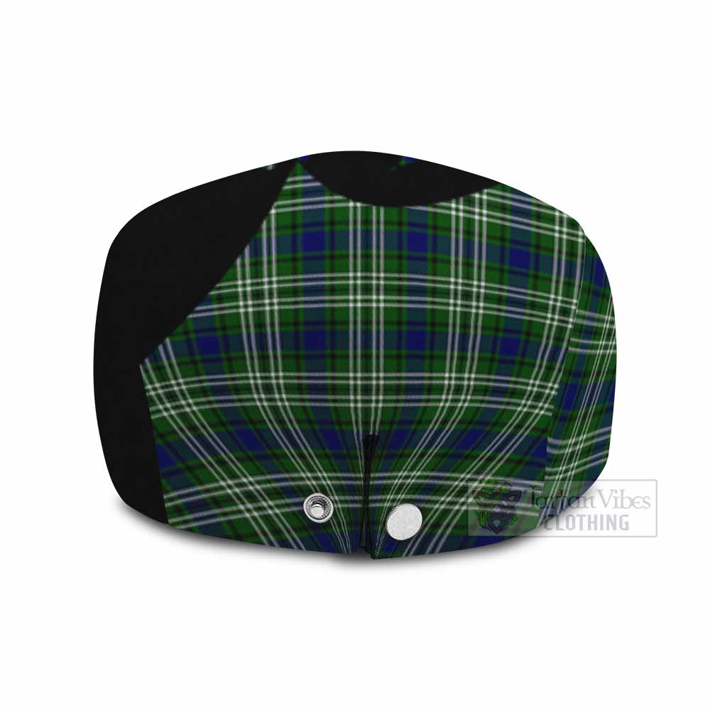 Learmonth Tartan Family Crest Flat Cap, Jeff Cap Scotland Thistle Floral
