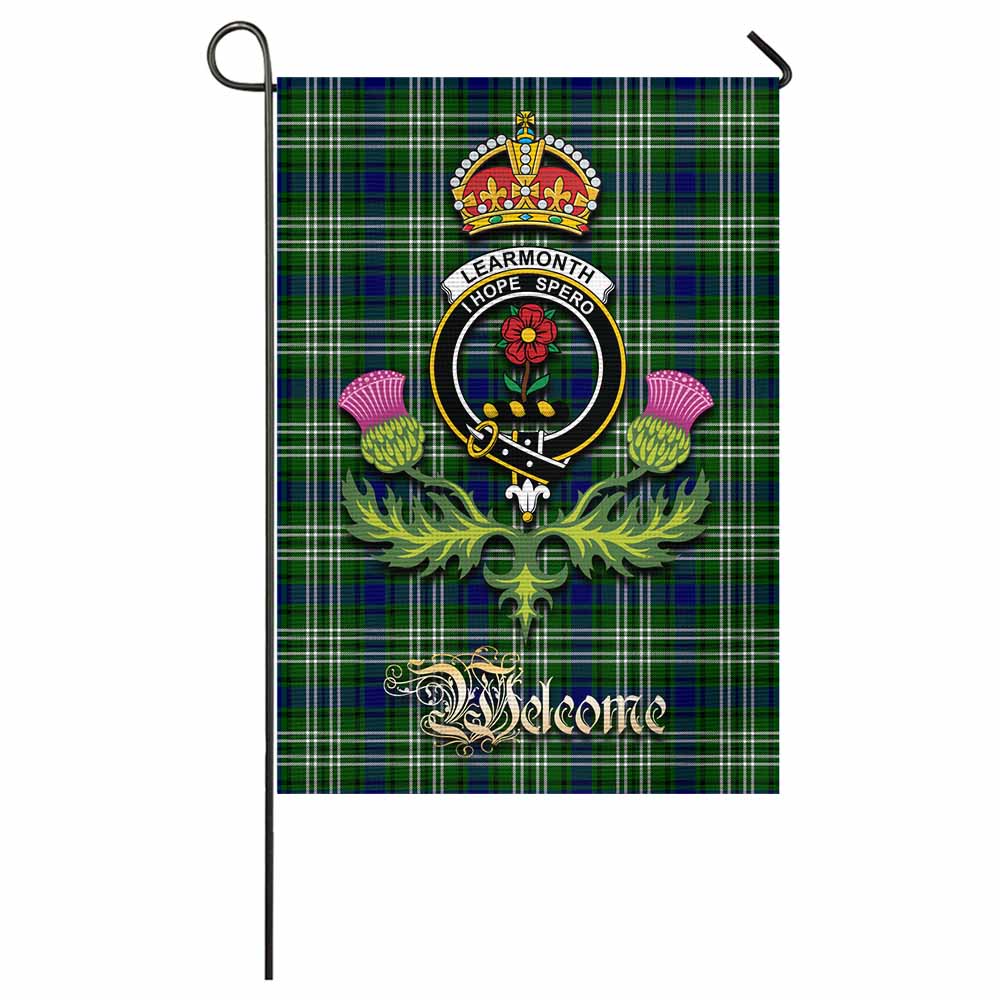 Learmonth Tartan Family Crest Garden Flag Royal Thistle Welcome Style - Tartan Vibes Clothing
