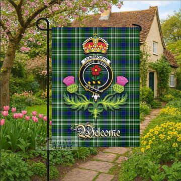 Learmonth Tartan Family Crest Garden Flag Royal Thistle Welcome Style