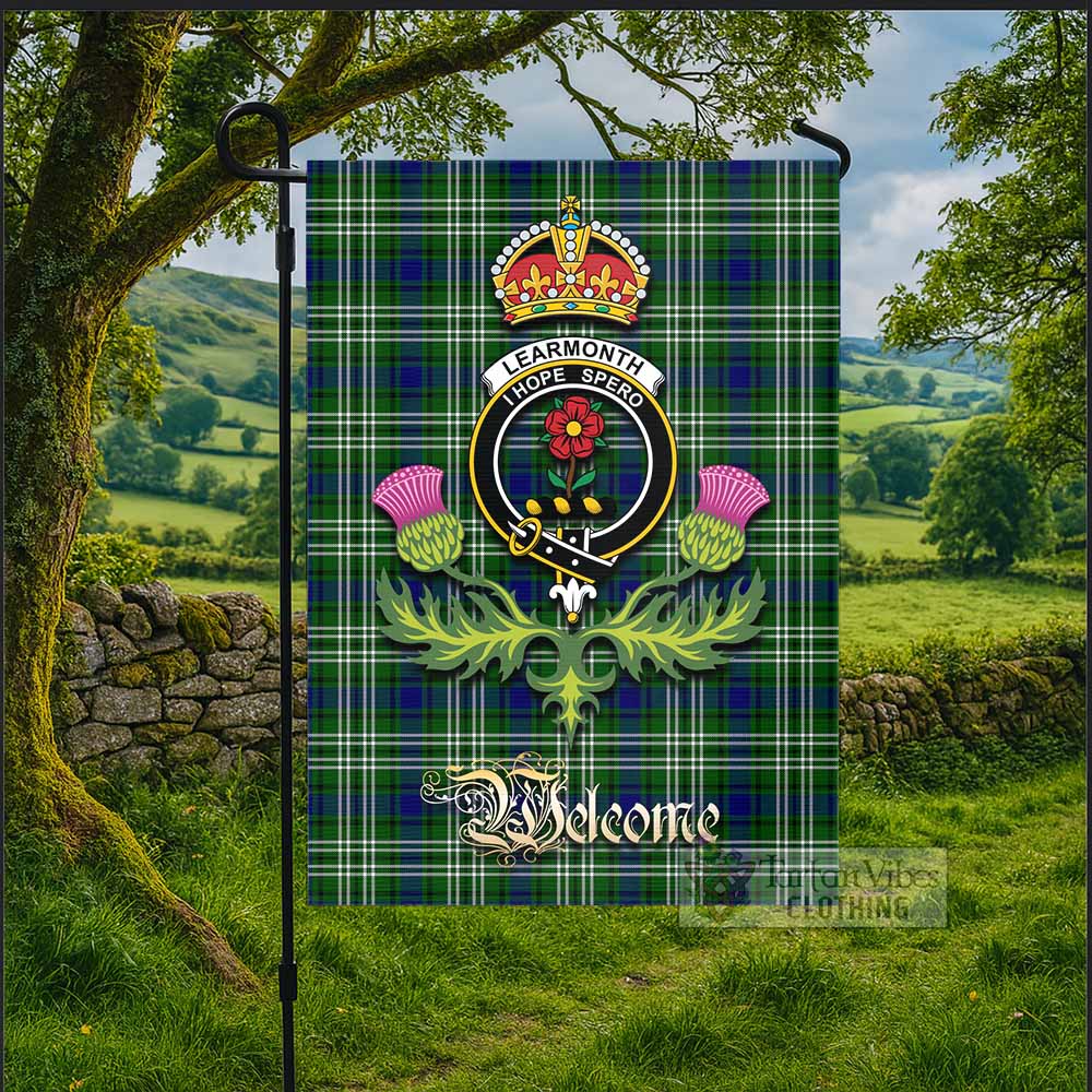 Learmonth Tartan Family Crest Garden Flag Royal Thistle Welcome Style - Tartan Vibes Clothing