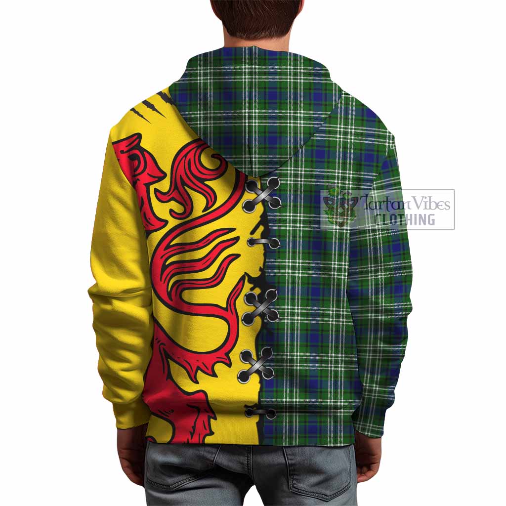 Learmonth Tartan Family Crest Hoodie Lion Rampant Honor - Tartan Vibes Clothing
