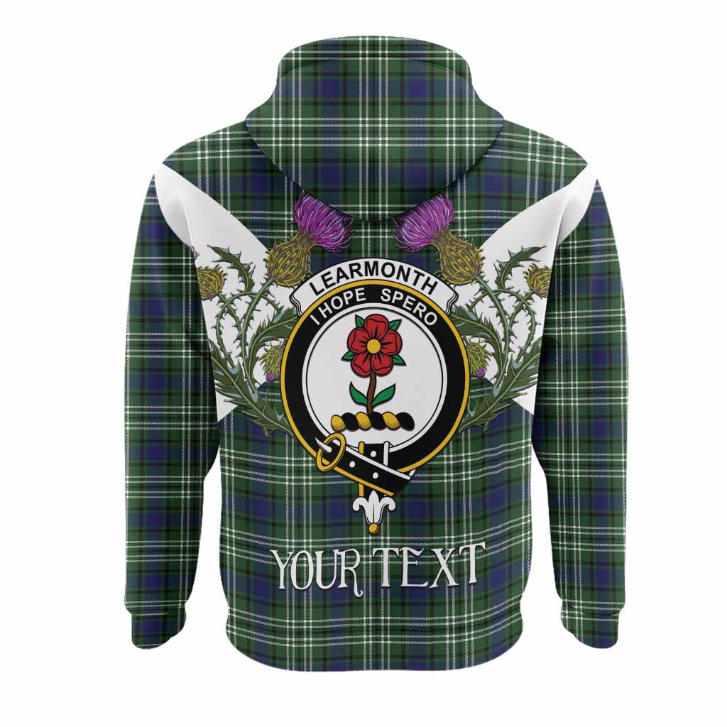 Learmonth Tartan Family Crest Hoodie Scottish Burns Night Thistle Floral