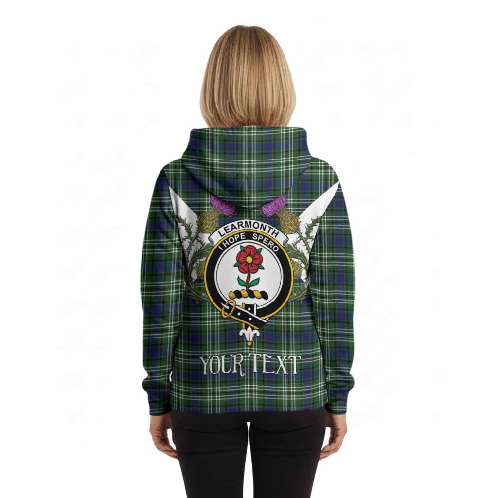Learmonth Tartan Family Crest Hoodie Scottish Burns Night Thistle Floral