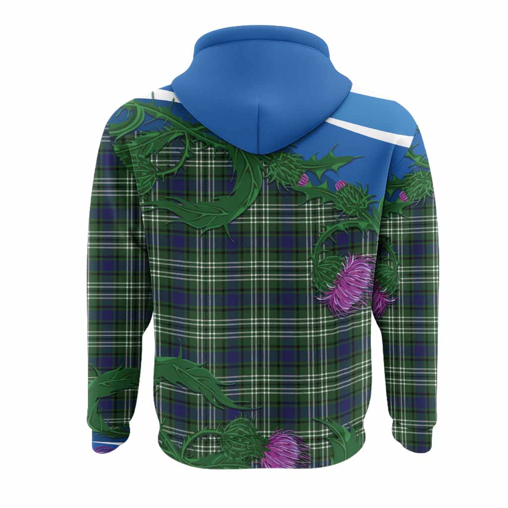 Learmonth Tartan Family Crest Hoodie Thistle in Minimalism