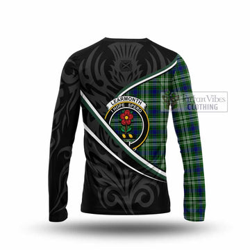 Learmonth Tartan Family Crest Long Sleeve T-Shirt Celtic Scottish Thistle Floral - Tartan Vibes Clothing