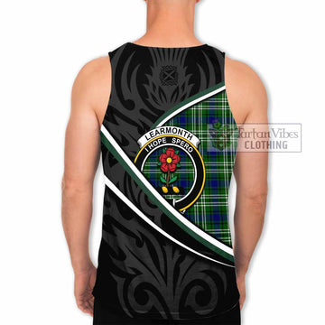 Learmonth Tartan Family Crest Men Tank Top Celtic Scottish Thistle Floral