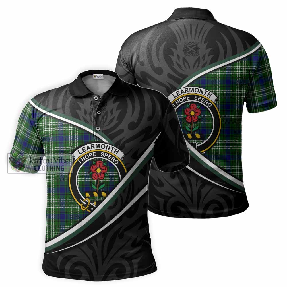 Learmonth Tartan Family Crest Polo Shirt Celtic Scottish Thistle Floral - Tartan Vibes Clothing