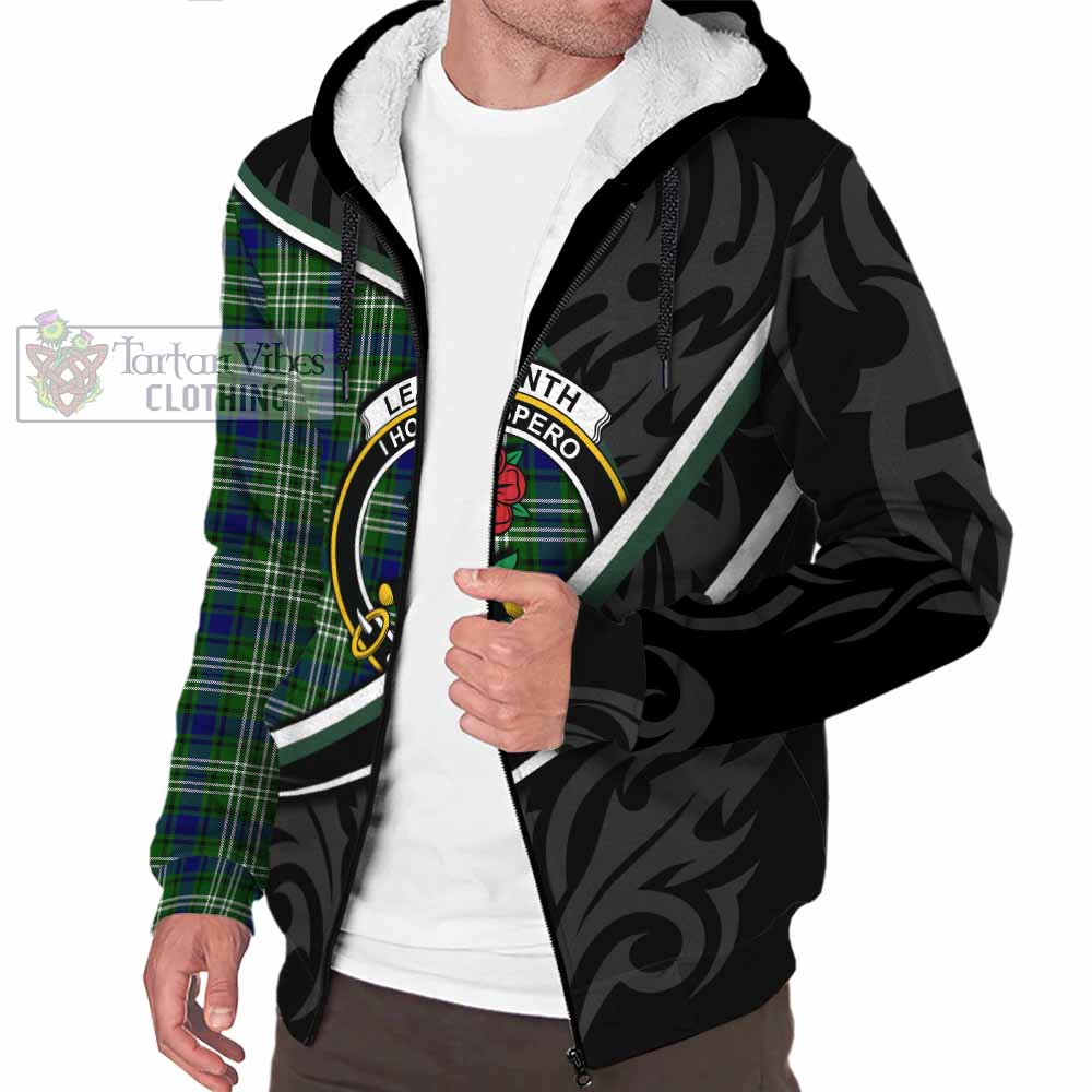 Learmonth Tartan Family Crest Sherpa Hoodie Celtic Scottish Thistle Floral - Tartan Vibes Clothing