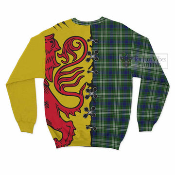 Learmonth Tartan Family Crest Sweatshirt Lion Rampant Honor