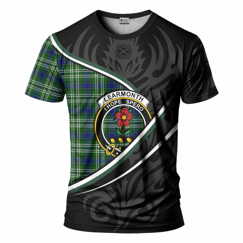 Learmonth Tartan Family Crest T-shirt Celtic Scottish Thistle Floral - Tartan Vibes Clothing