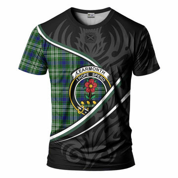 Learmonth Tartan Family Crest T-shirt Celtic Scottish Thistle Floral - Tartan Vibes Clothing