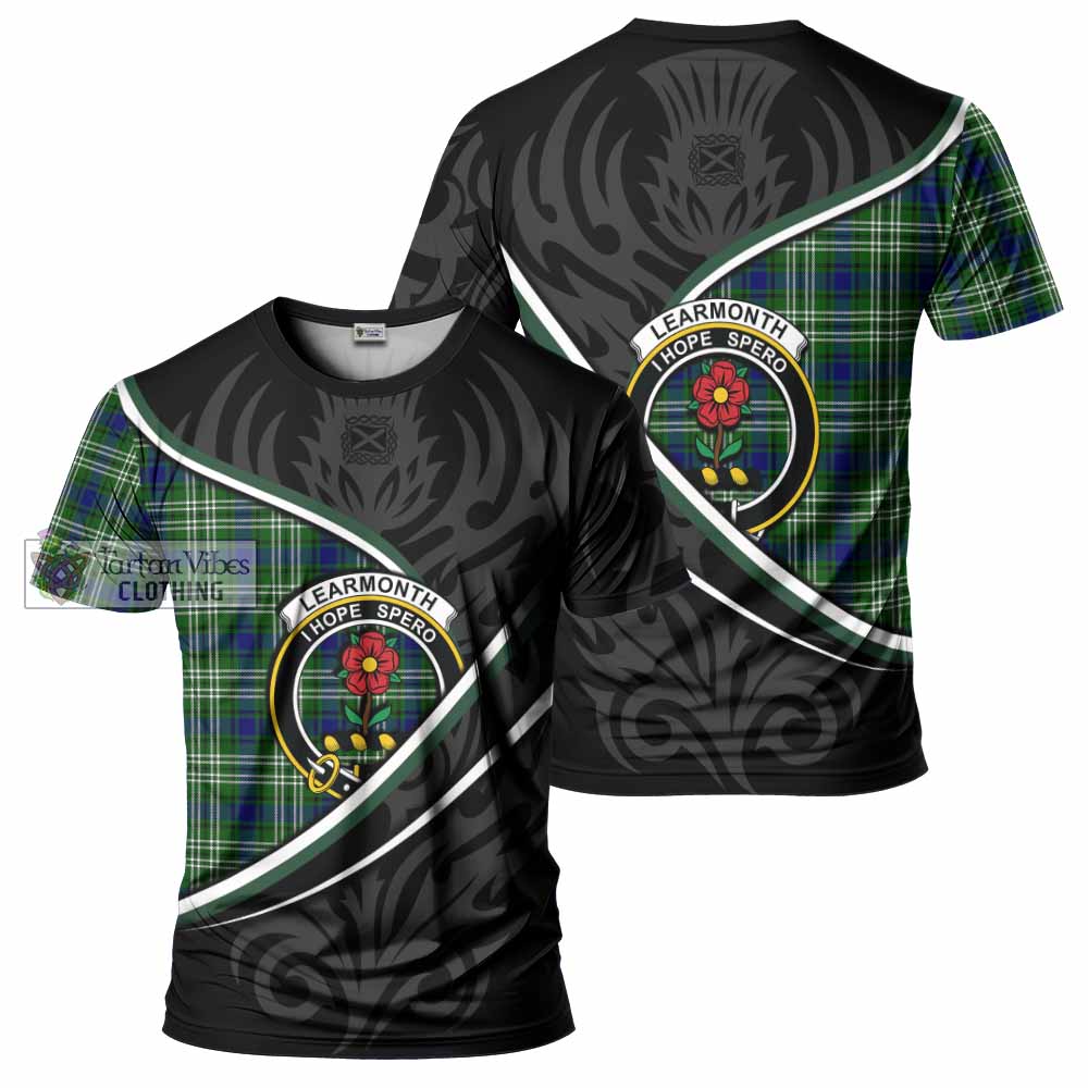 Learmonth Tartan Family Crest T-shirt Celtic Scottish Thistle Floral - Tartan Vibes Clothing