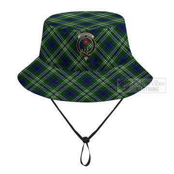 Learmonth Tartan Fishing Hat with Family Crest