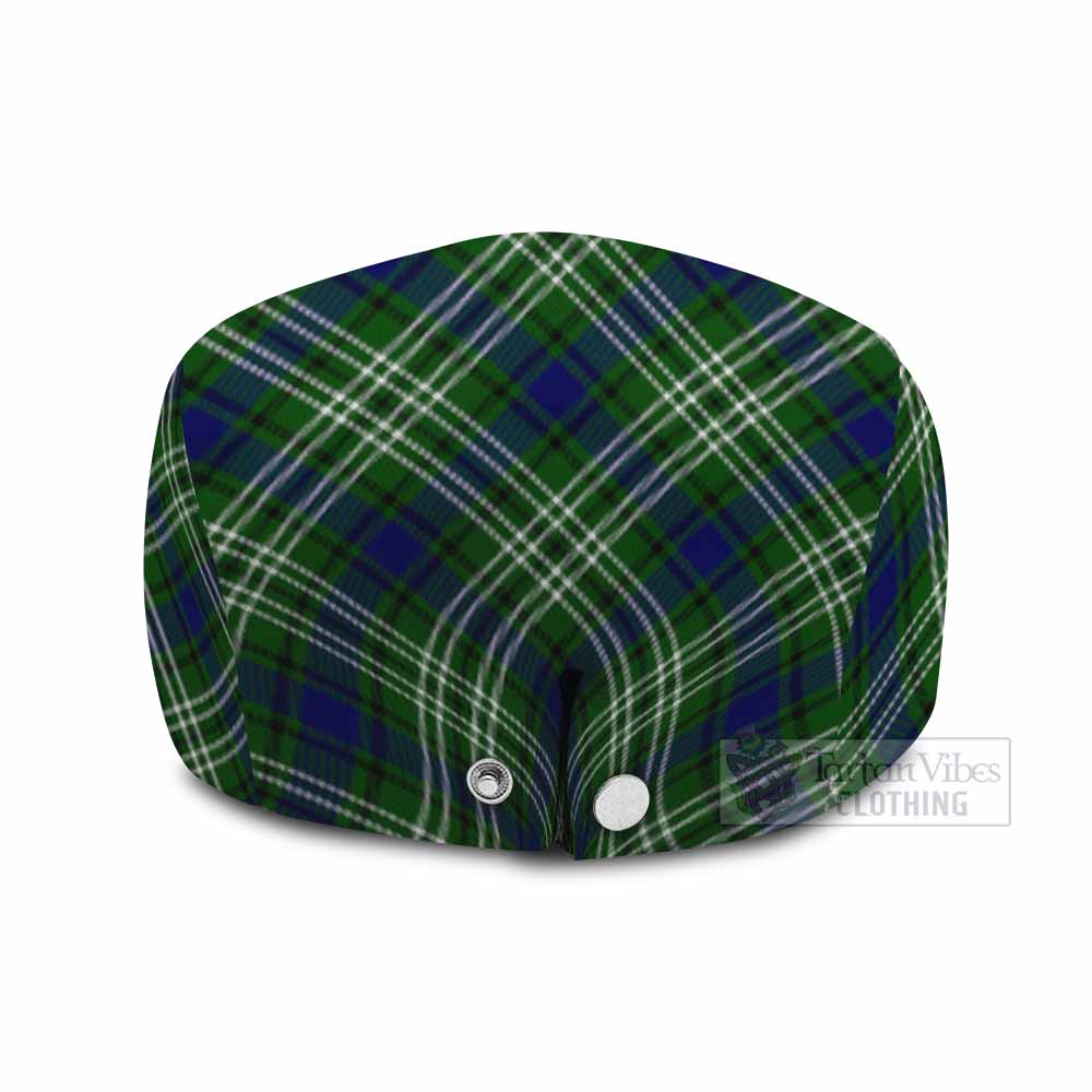 Learmonth Tartan Flat Cap, Jeff Cap Cross Style with Family Crest - Tartan Vibes Clothing