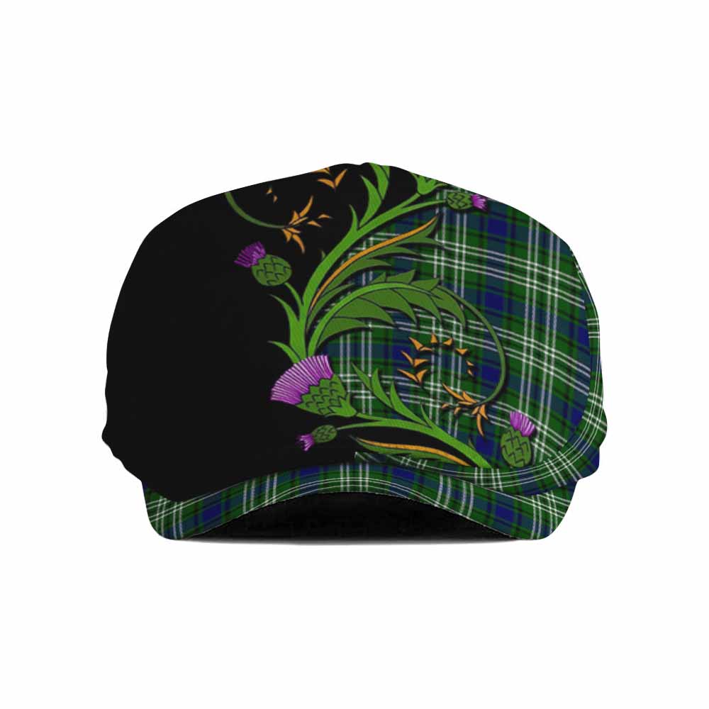 Learmonth Tartan Flat Cap, Jeff Cap Scottish Thistle Pride Heritage Art