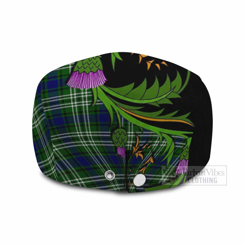 Learmonth Tartan Flat Cap, Jeff Cap Scottish Thistle Pride Heritage Art