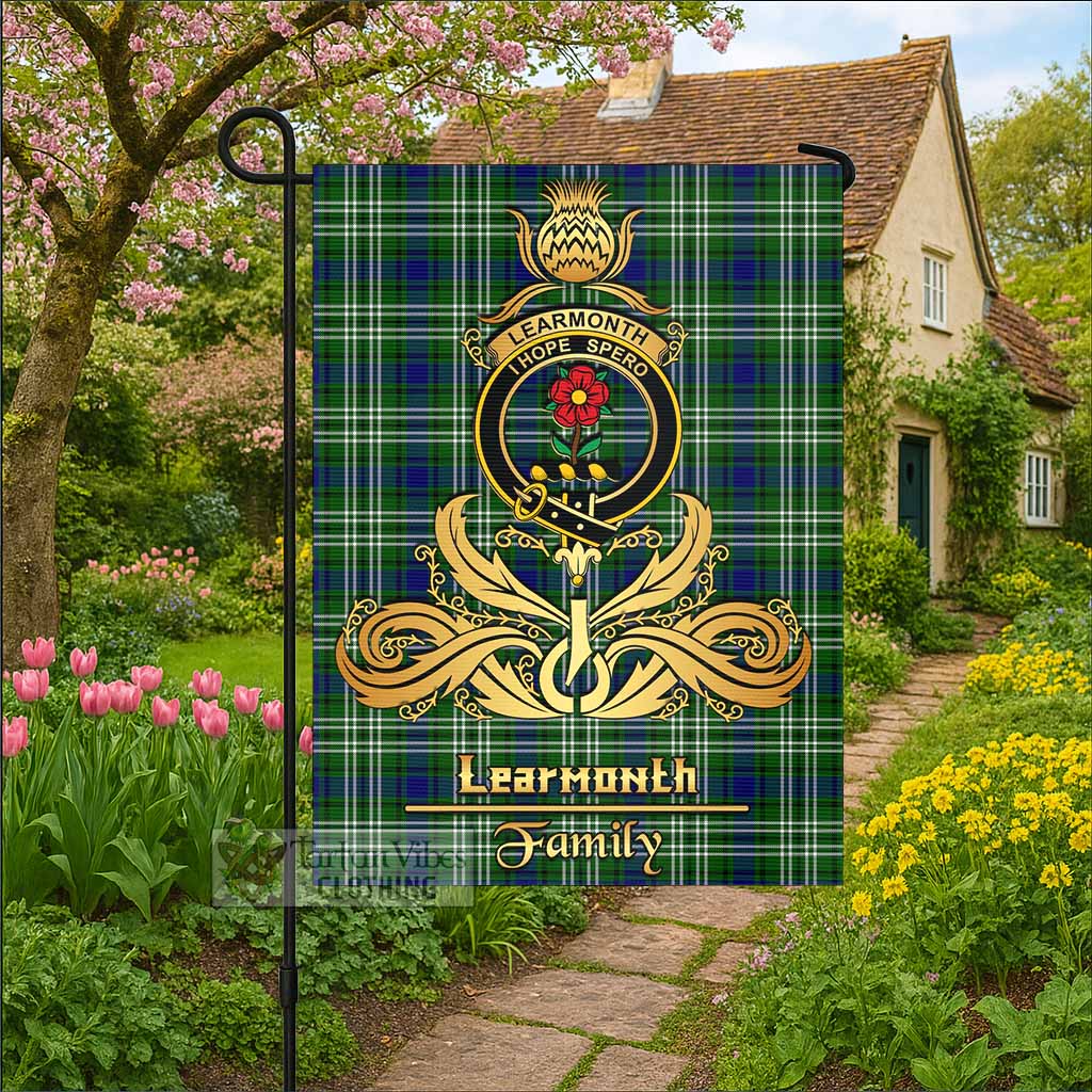 Learmonth Tartan Garden Flag with Highland Thistle Cherish Family Crest Style - Tartan Vibes Clothing