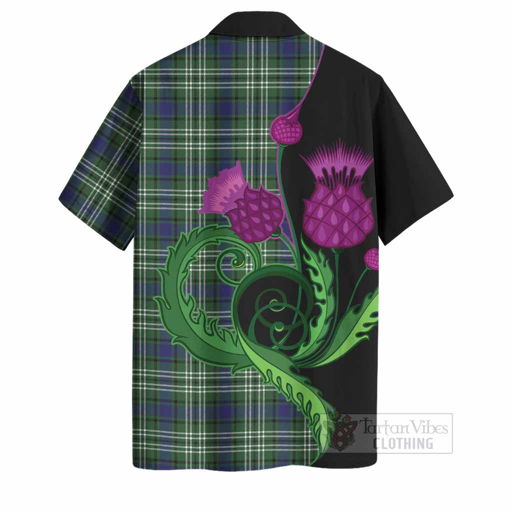 Learmonth Tartan Hawaiian Shirt Traditional Scottish Thistle