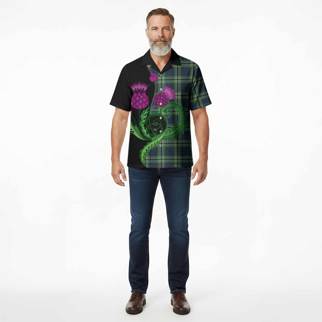 Learmonth Tartan Hawaiian Shirt Traditional Scottish Thistle