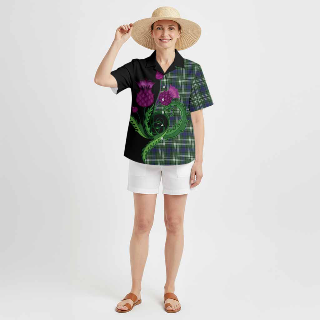 Learmonth Tartan Hawaiian Shirt Traditional Scottish Thistle