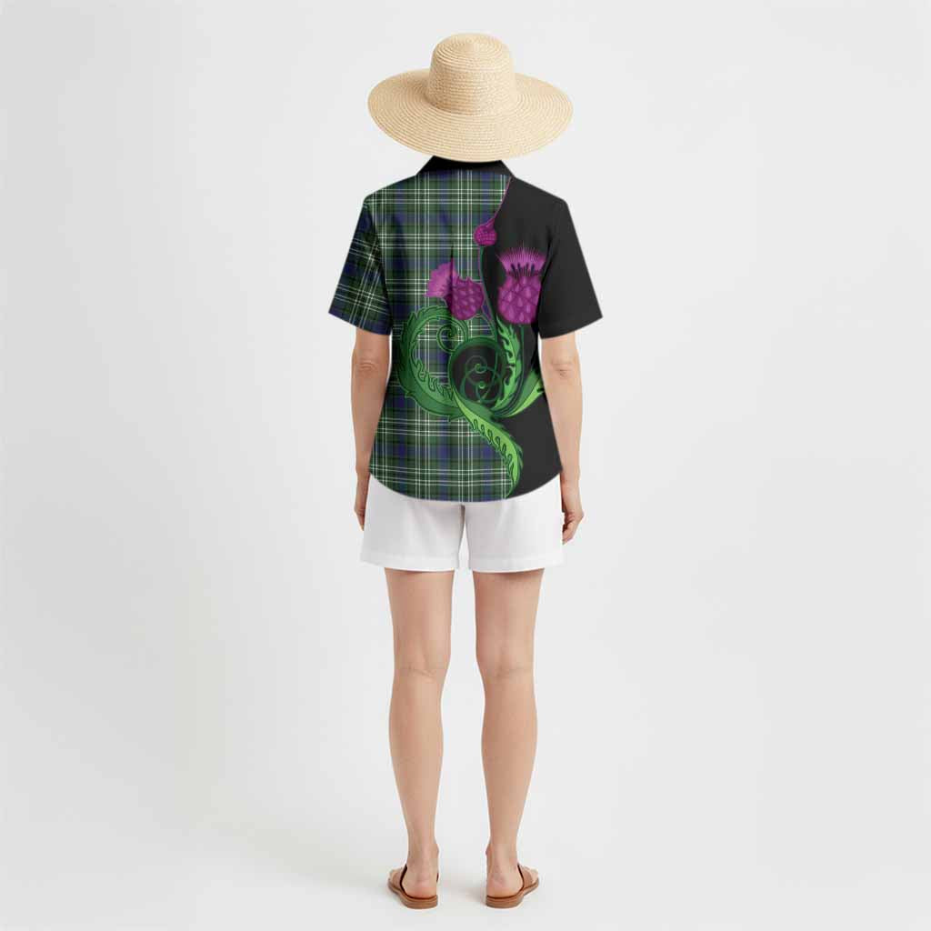 Learmonth Tartan Hawaiian Shirt Traditional Scottish Thistle