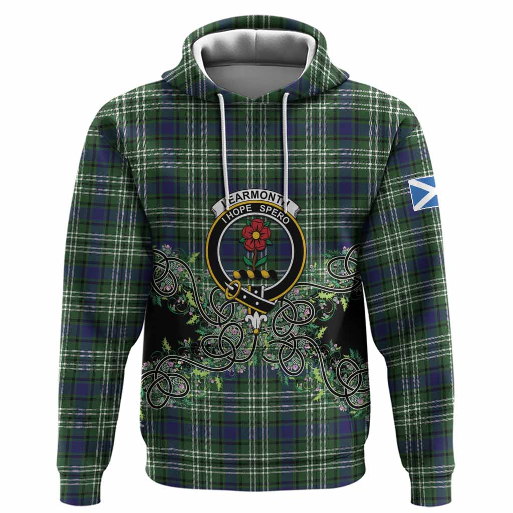 Learmonth Tartan Hoodie Thistle Scottish Spirit