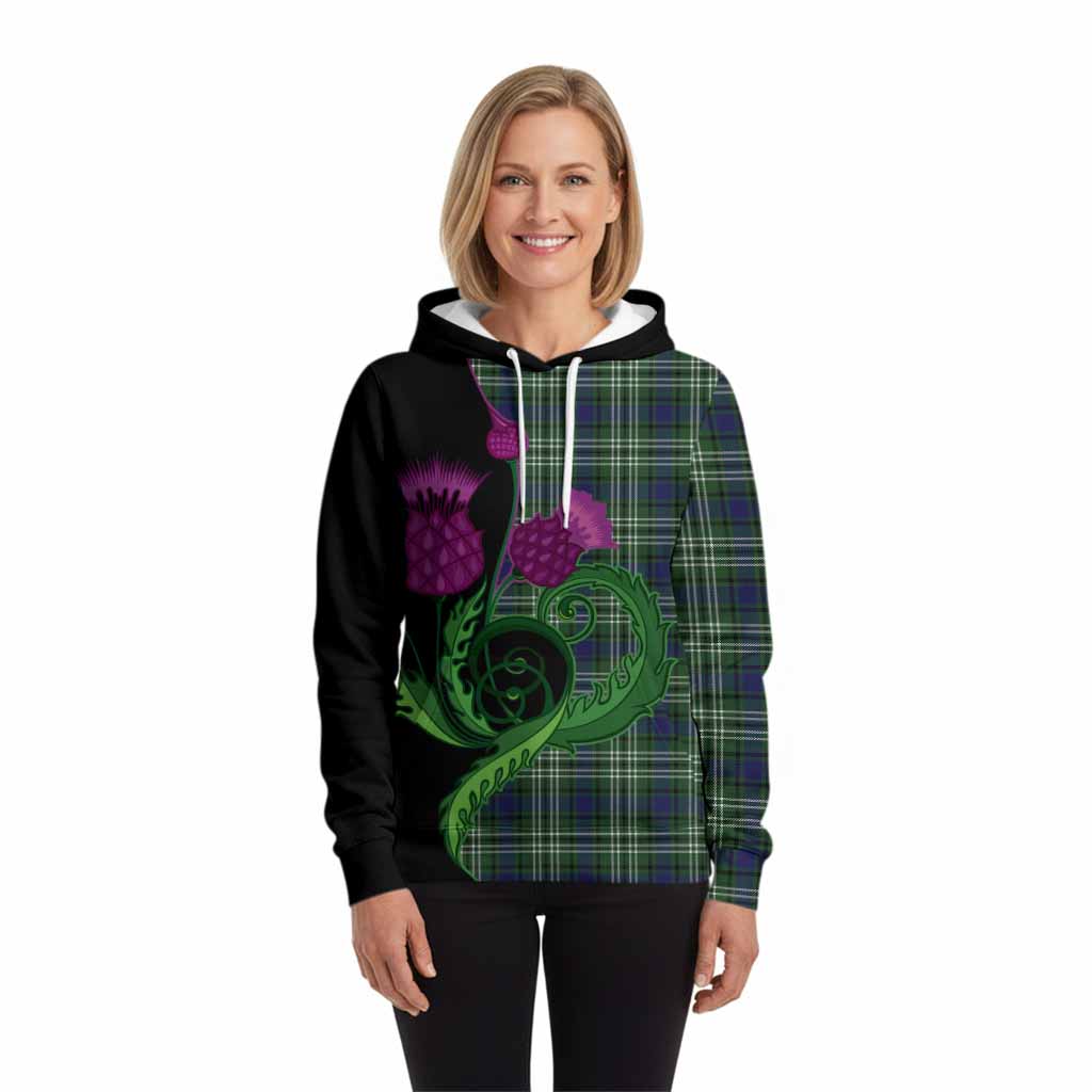 Learmonth Tartan Hoodie Traditional Scottish Thistle