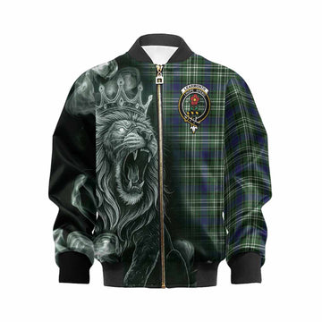 Learmonth Tartan Kid Bomber Jacket Roaring Lion Heritage