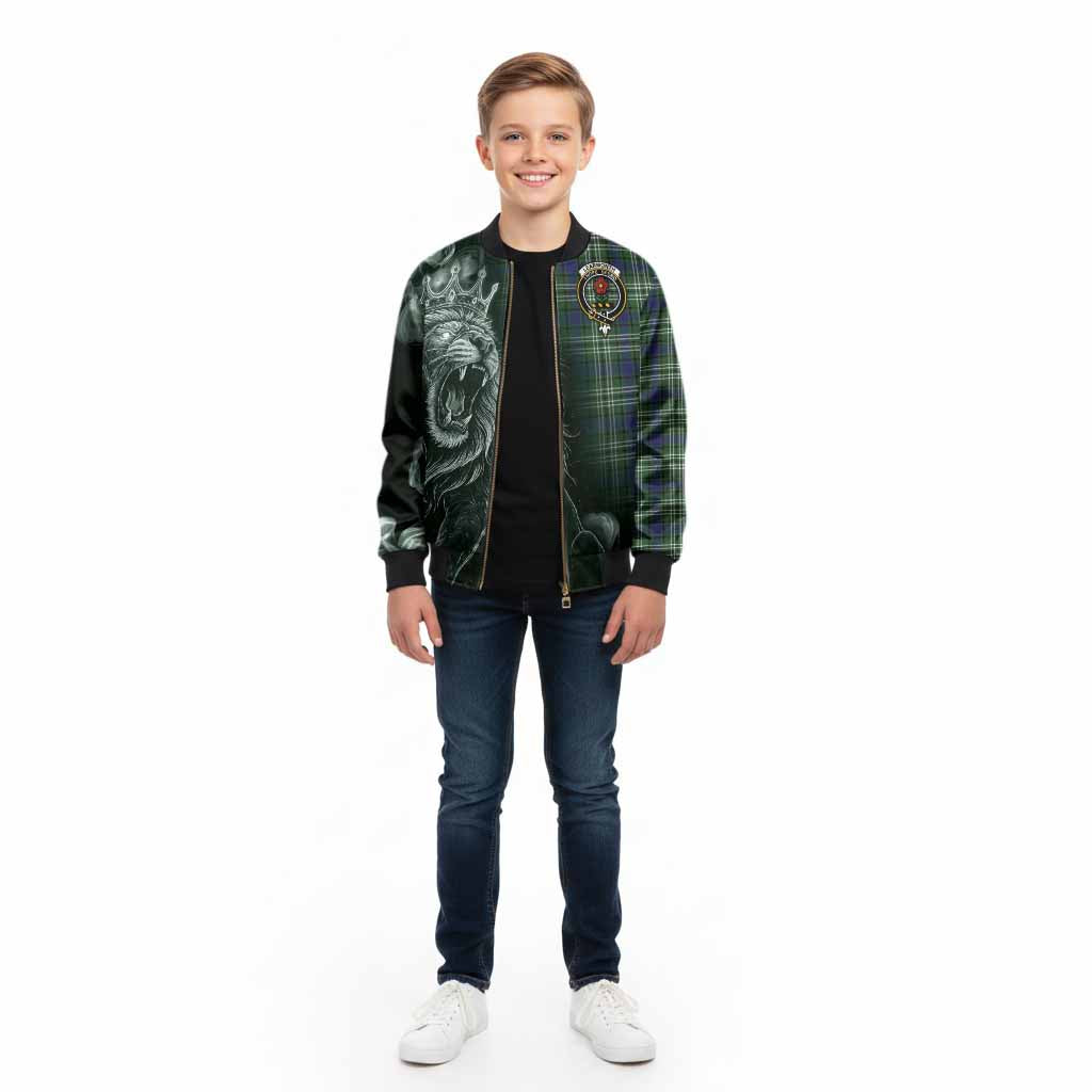 Learmonth Tartan Kid Bomber Jacket Roaring Lion Heritage