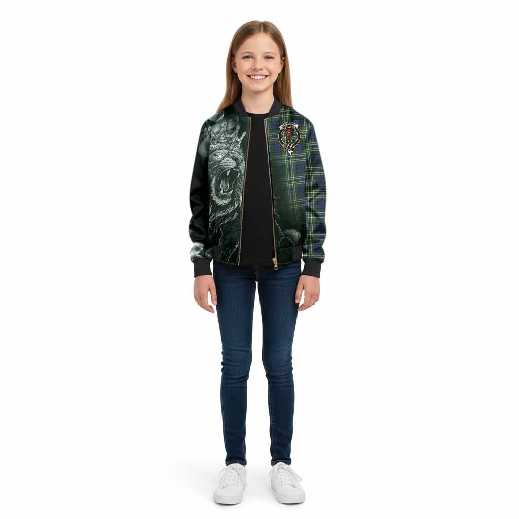 Learmonth Tartan Kid Bomber Jacket Roaring Lion Heritage