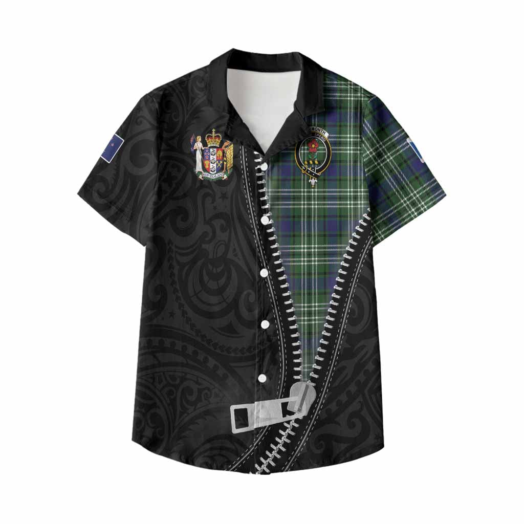 Learmonth Tartan Kid Hawaiian Shirt New Zealand Pattern Unique Zipper Stylized