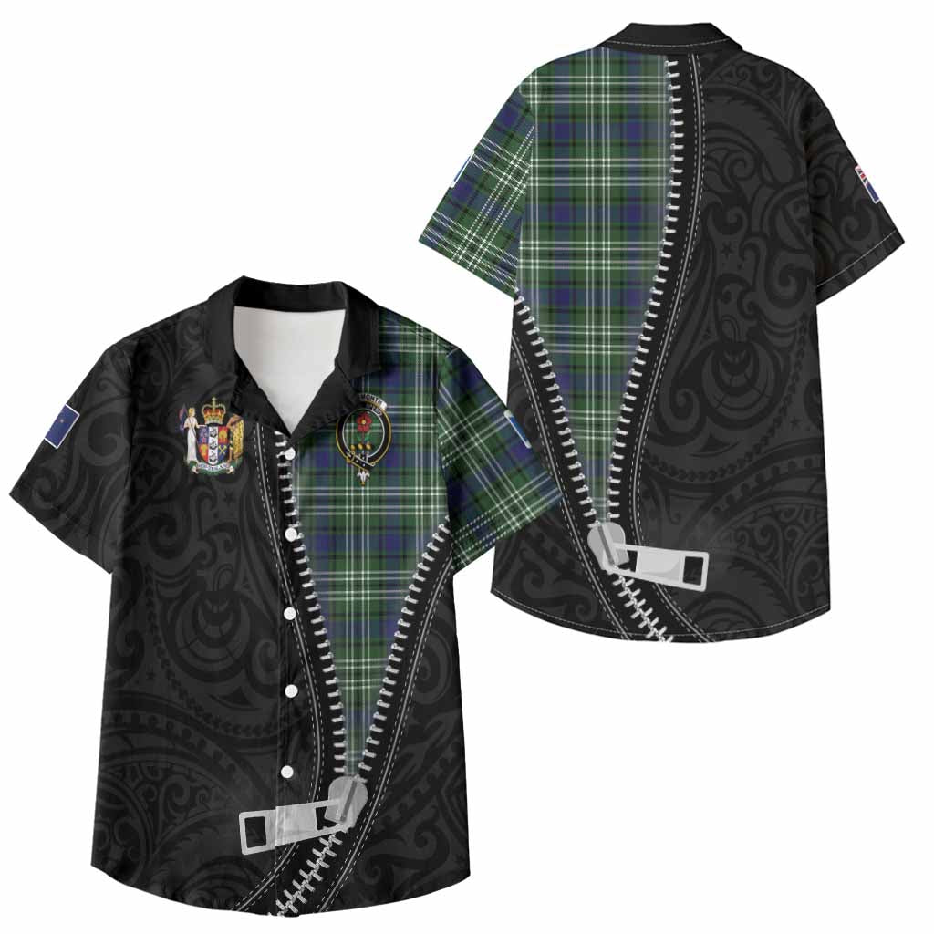 Learmonth Tartan Kid Hawaiian Shirt New Zealand Pattern Unique Zipper Stylized