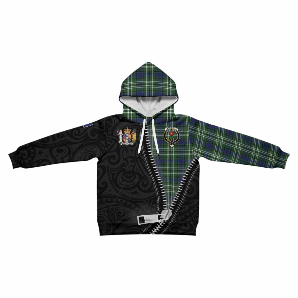 Learmonth Tartan Kid Hoodie New Zealand Pattern Unique Zipper Stylized