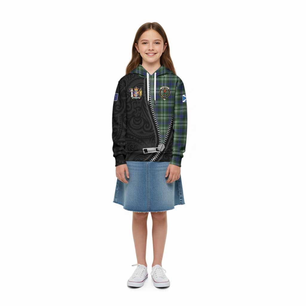 Learmonth Tartan Kid Hoodie New Zealand Pattern Unique Zipper Stylized
